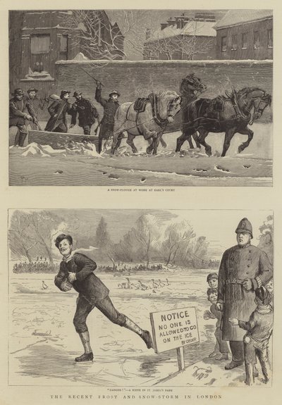 The Recent Frost and Snow-Storm in London by Percy Macquoid
